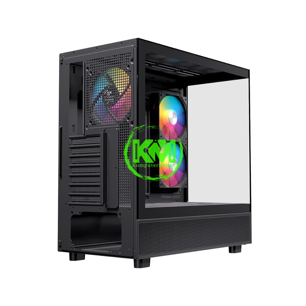 EINAREX PRISMA S500 BLACK +3FAN GAMING CASING - Image 3