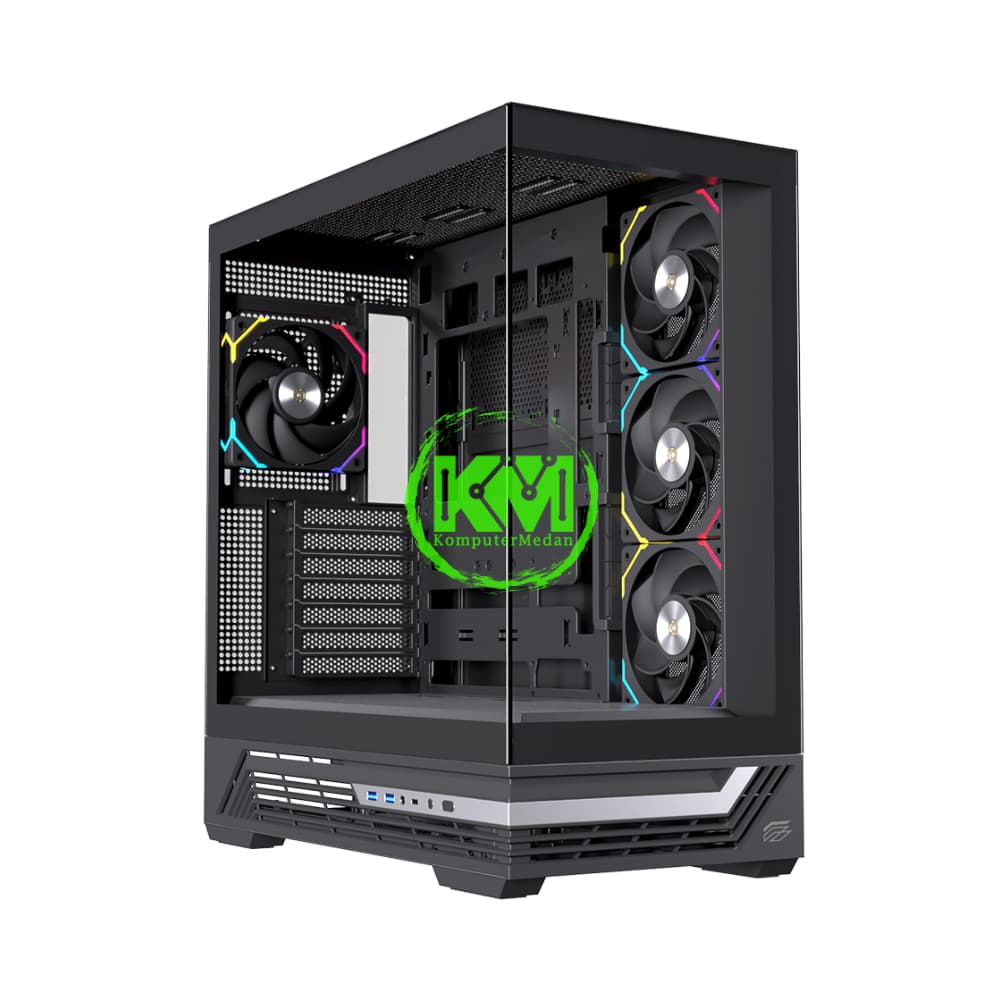 EINAREX PRISMA S800 BLACK +4FAN RGB GAMING CASING - Image 2