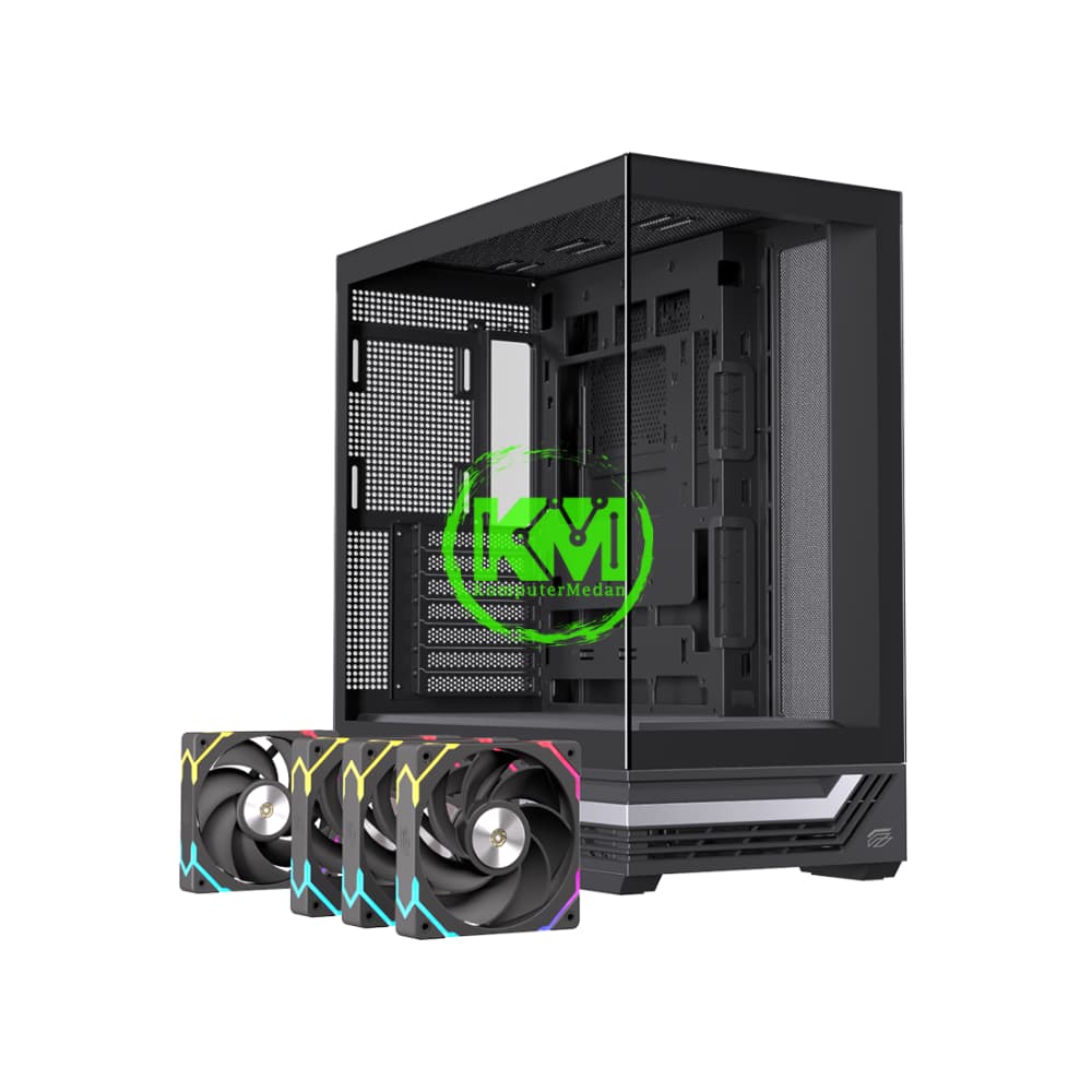 EINAREX PRISMA S800 BLACK +4FAN RGB GAMING CASING