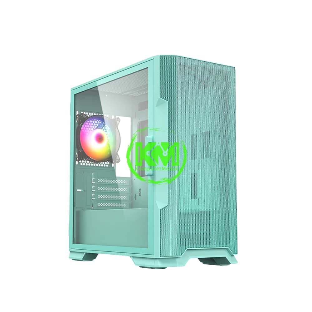 EINAREX M03 MIDNIGHT GREEN WHITE + FAN ARGB GAMING CASING - Image 2