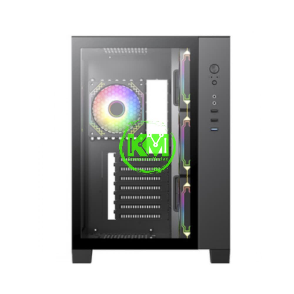 EINAREX M03 BLACK + FAN ARGB GAMING CASING - Image 2