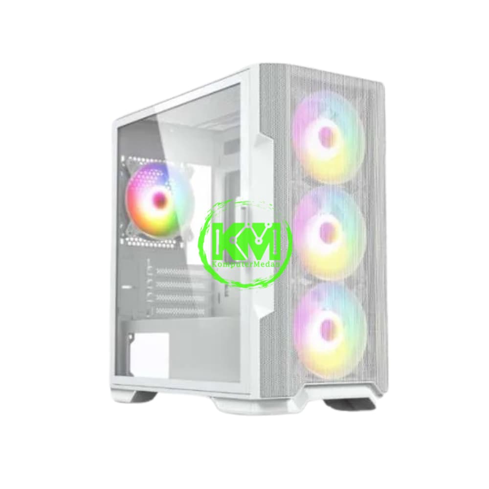 EINAREX M03 MIDNIGHT GREEN WHITE + FAN ARGB GAMING CASING - Image 3