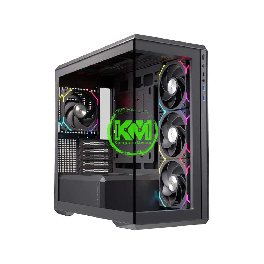 EINAREX ZENITH ZM800 BLACK + 4FAN RGB GAMING CASING - Image 2