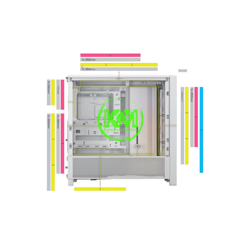 CORSAIR 4000D RS ARGB WHITE CASING - Image 3