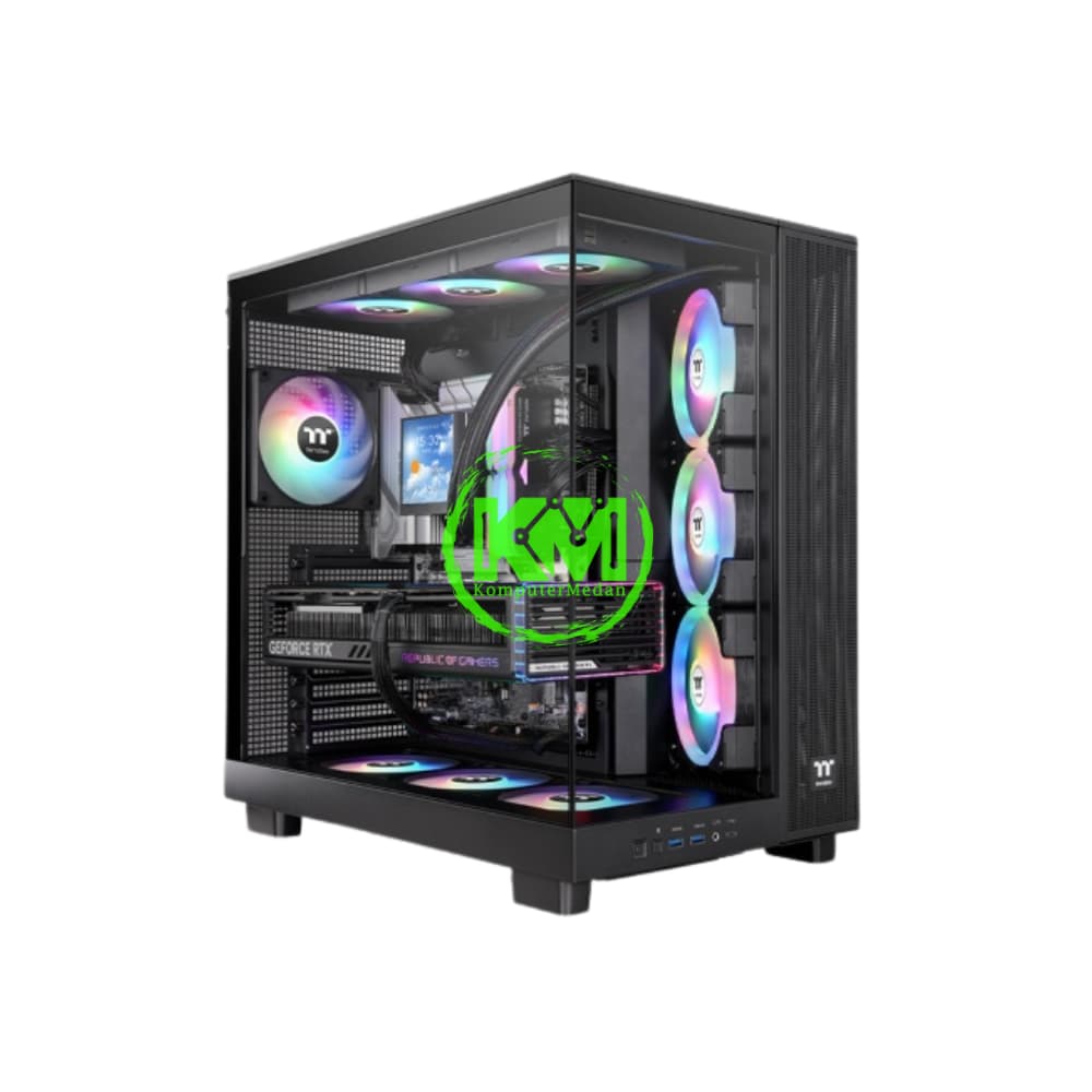 THERMALTAKE VIEW 380 XL TG ARGB BLACK GAMING CASING - Image 1