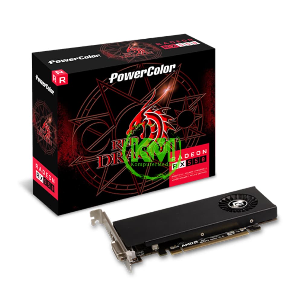 POWERCOLOR RED DRAGON RX 550 4GB LOW PROFILE VGA (AMD)