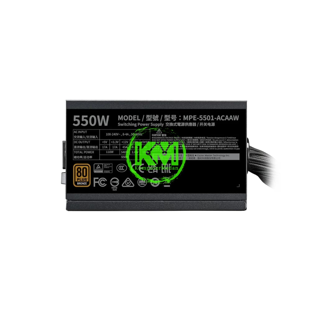 COOLERMASTER MWE 550W 80+ BRONZE V3 POWER SUPPLY - Image 4