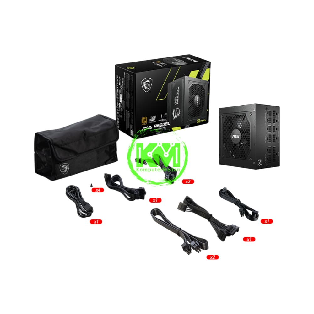 MSI MAG A650GL 6500W 80+ GOLD POWER SUPPLY - Image 5