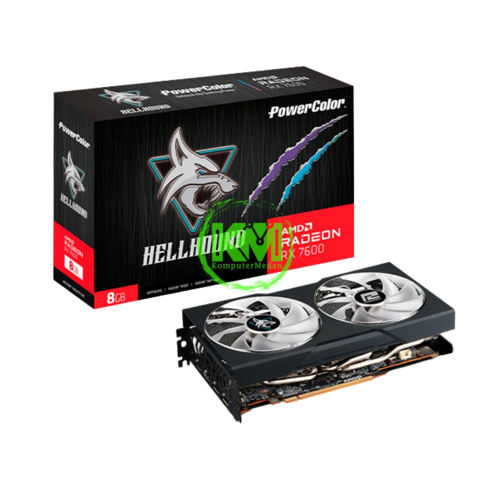 POWERCOLOR HELLHOUND RX 7600 8GB VGA (AMD) - Image 1