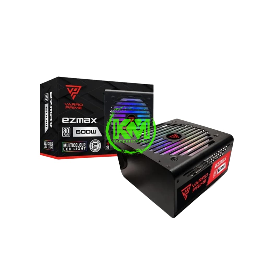 VARRO EZMAX 600W RGB GAMING POWER SUPPLY - Image 1