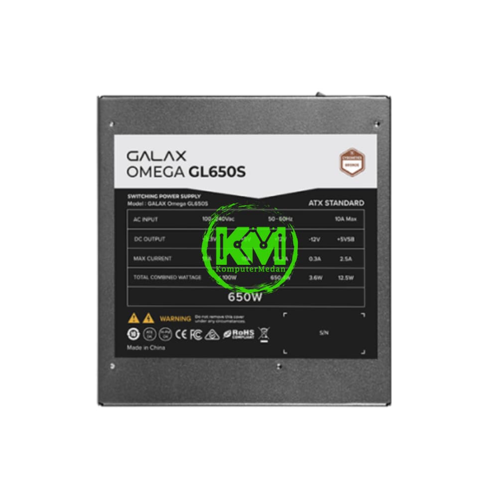 GALAX OMEGA GL650S 650W 80+ BRONZE POWER SUPPLY - Image 4