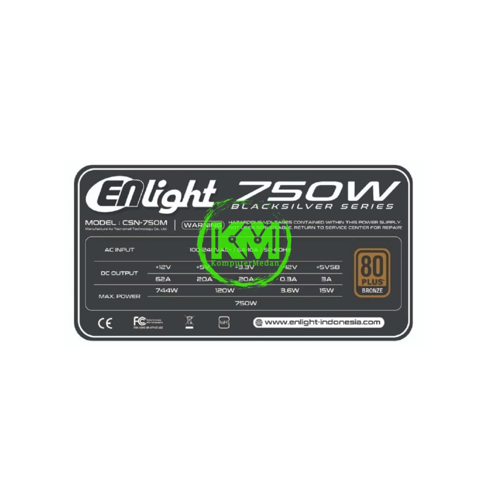 ENLIGHT 750W 80+ BRONZE MODULAR POWER SUPPLY - Image 3