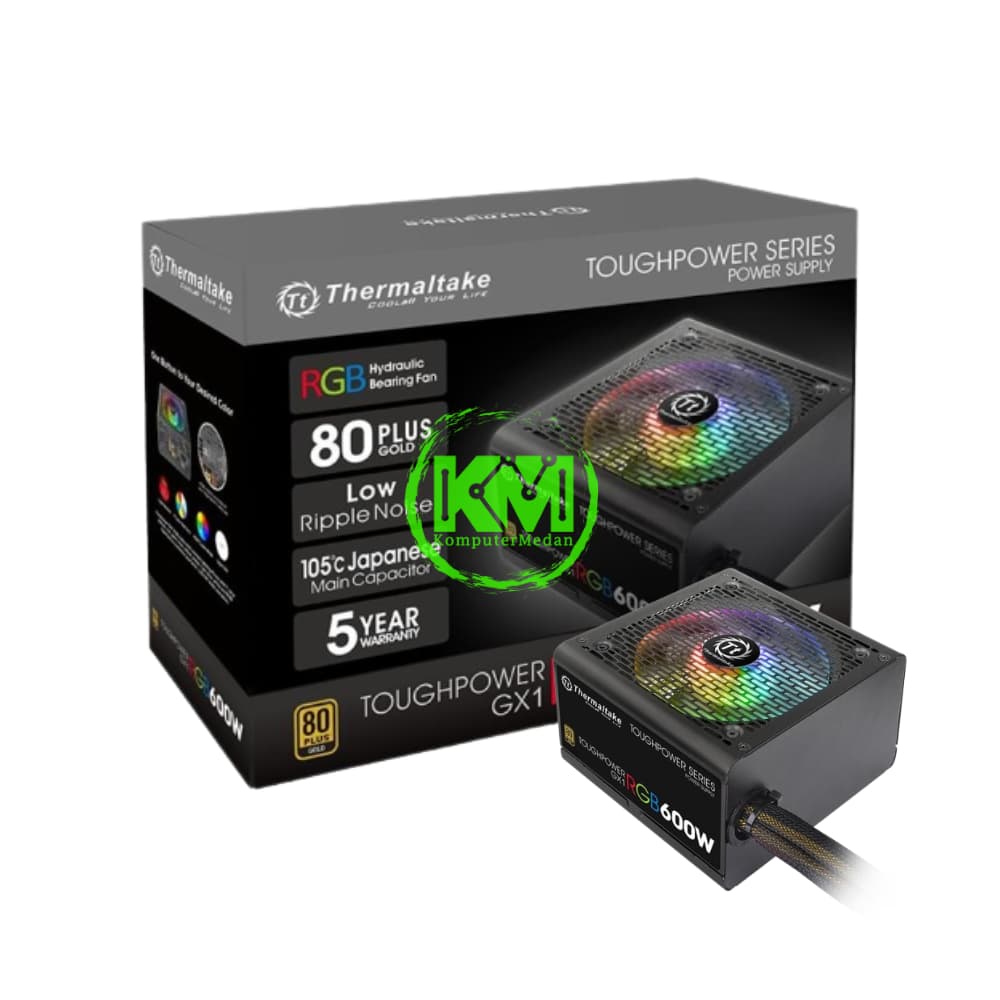 THERMALTAKE TOUGHPOWER GX1 RGB 600W 80+ GOLD POWER SUPPLY - Image 1