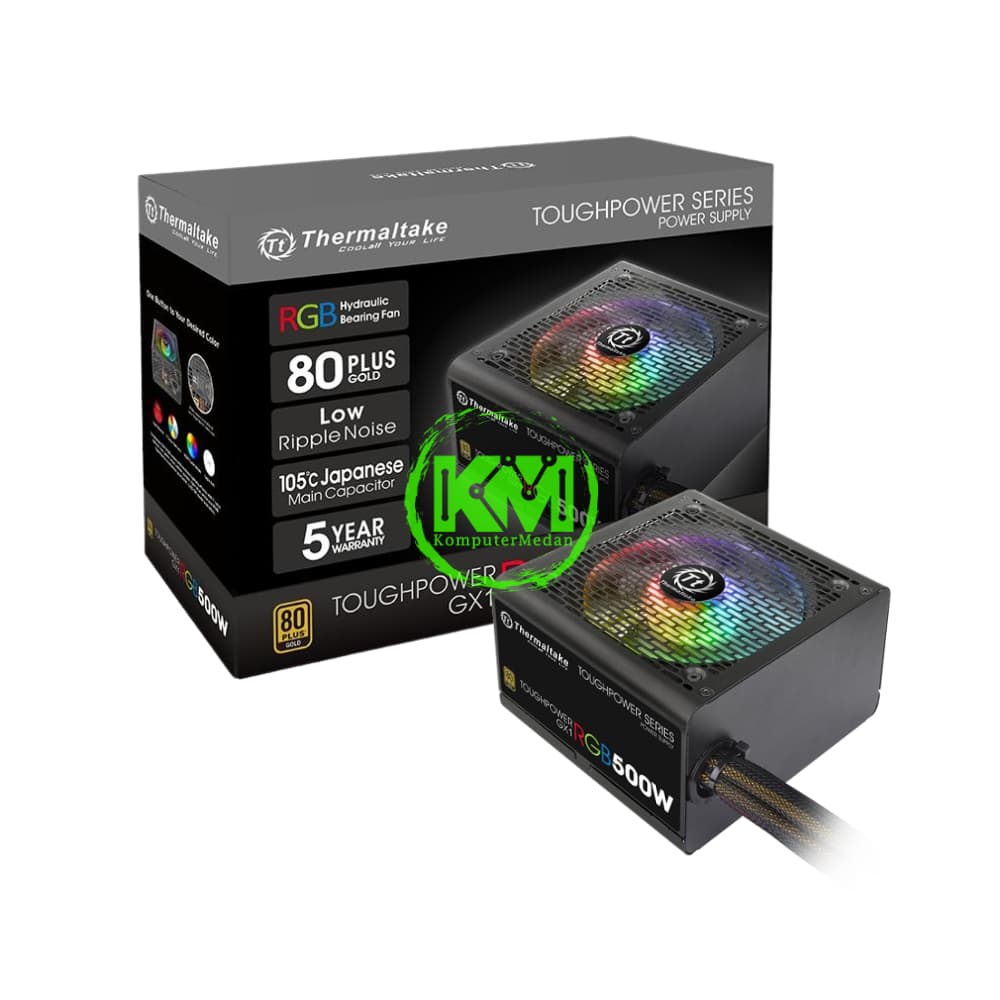 THERMALTAKE TOUGHPOWER GX1 RGB 500W 80+ GOLD POWER SUPPLY - Image 1