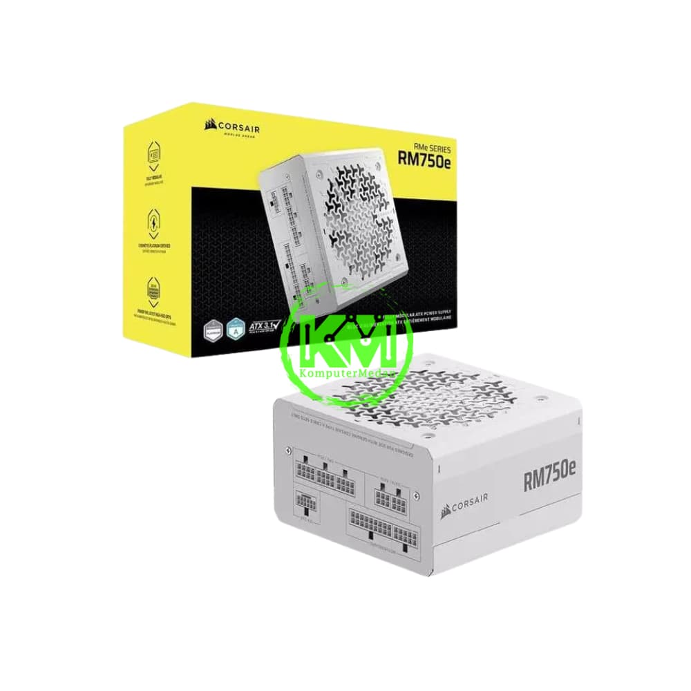 CORSAIR RM750E WHITE 80+ GOLD POWER SUPPLY - Image 1