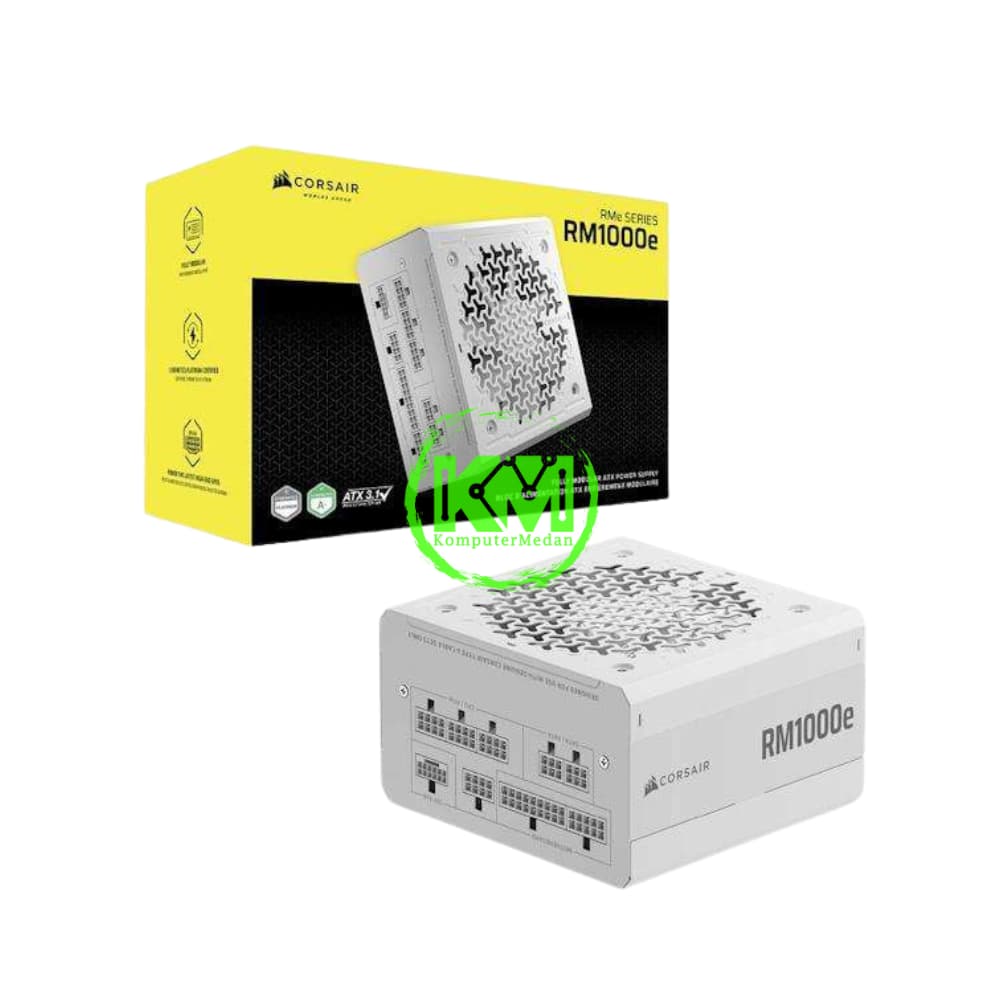 CORSAIR RM1000E WHITE 80+ GOLD POWER SUPPLY - Image 1