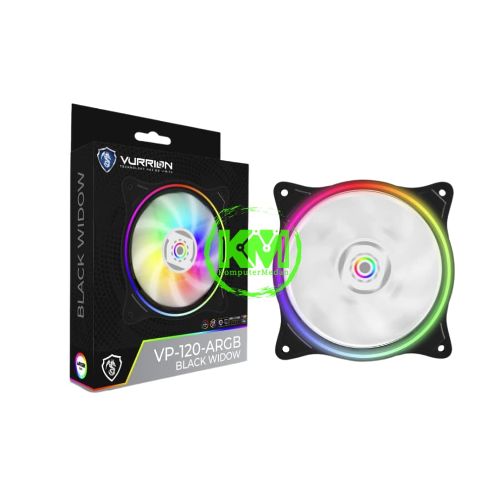 VURRION VP-120 BLACK WIDOW ARGB FAN CASING - Image 1