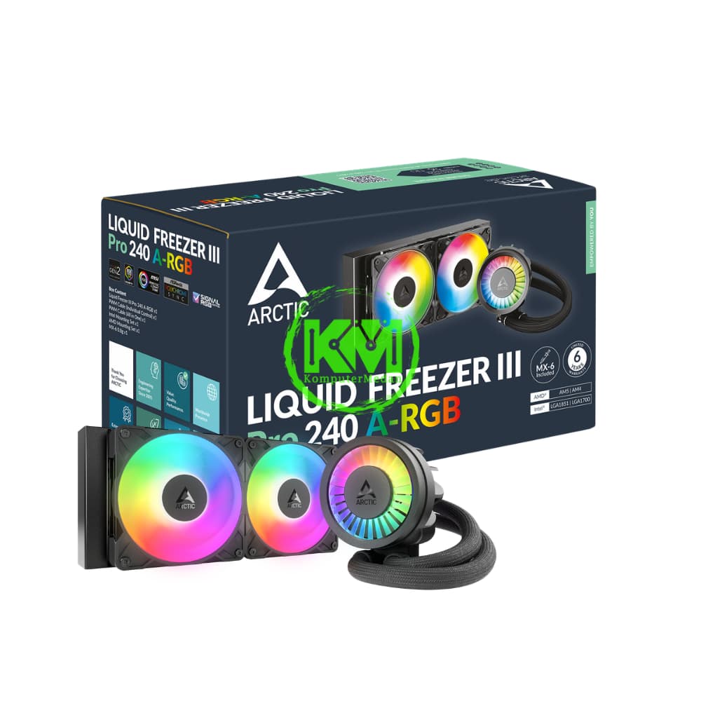 ARTIC COOLING LIQUID FREEZER III 240 ARGB BLACK FAN PROCESSOR