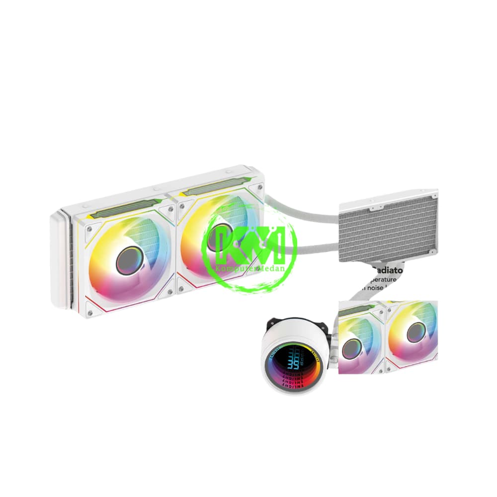 ENLIGHT AVA 240 WHITE WATER COOLING MIRROR FAN PROCESSOR - Image 2