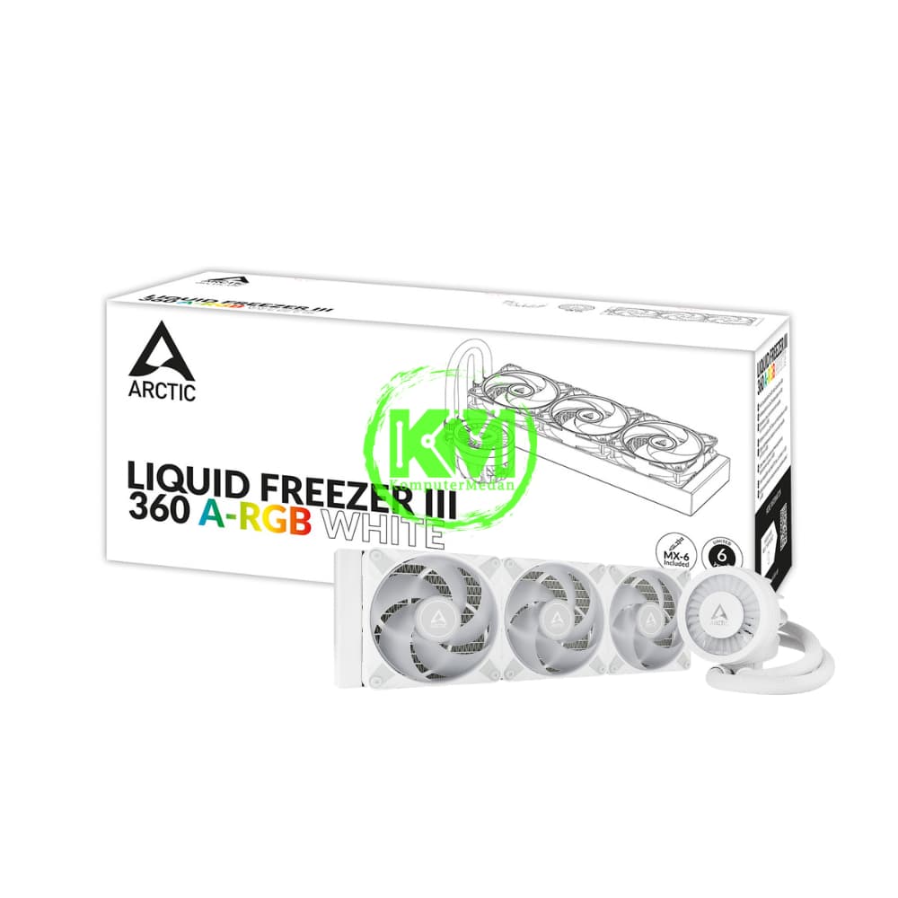 ARTIC COOLING LIQUID FREEZER III 360 ARGB WHITE FAN PROCESSOR - Image 1