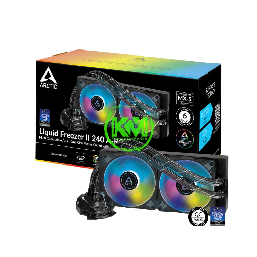 ARTIC COOLING LIQUID FREEZER II 240 ARGB BLACK NP FAN PROCESSOR - Image 1