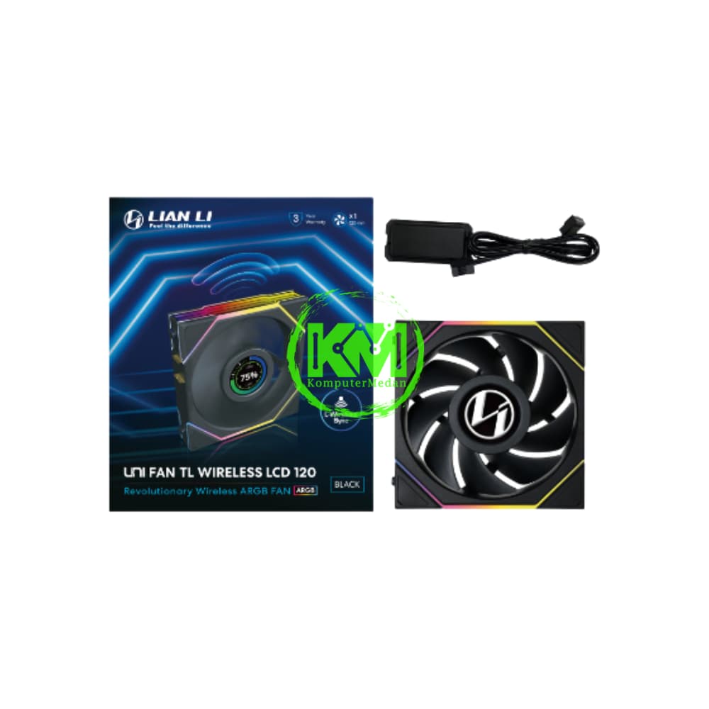 LIAN LI UNI FAN TL LCD WIRELESS 120 REVERSE SINGLE BLACK FAN CASING