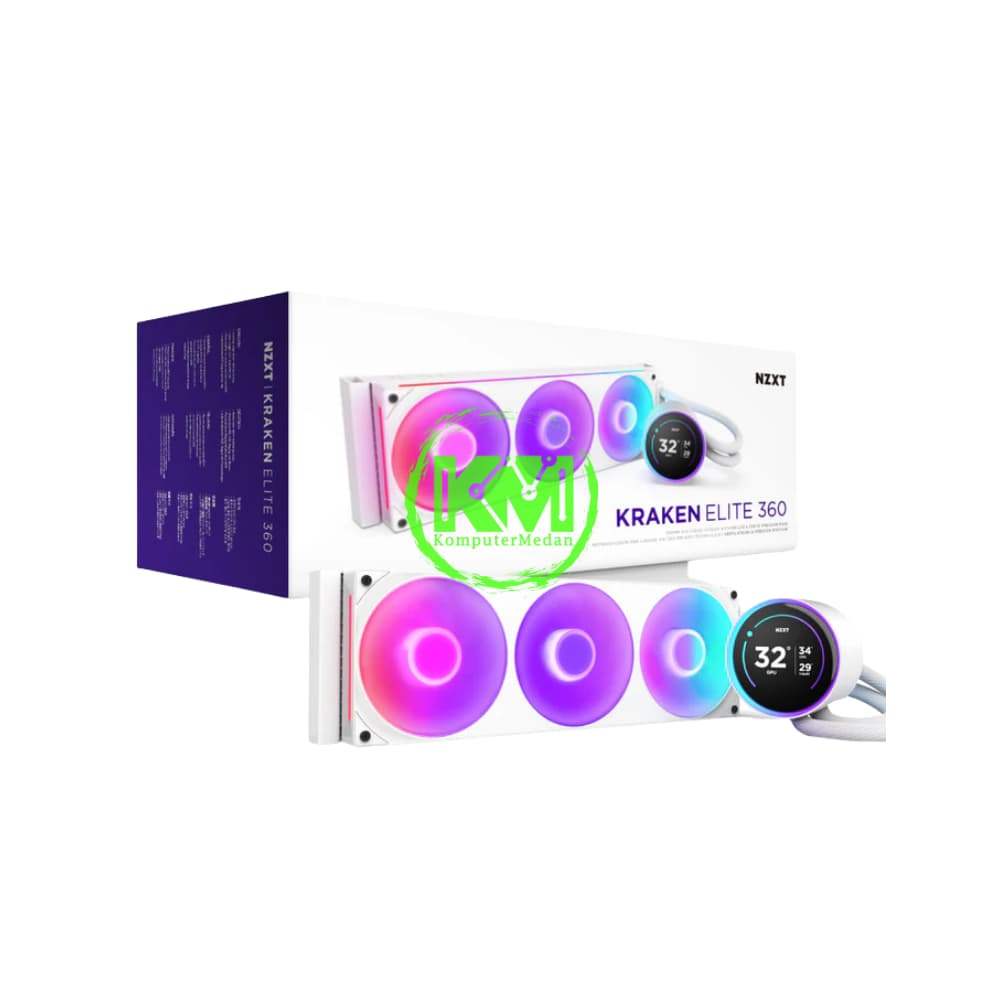NZXT KRAKEN ELITE 360 RGB WHITE FAN PROCESSOR