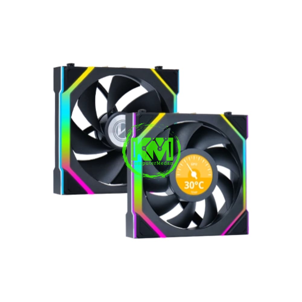 LIAN LI UNI FAN SL WIRELESS LCD 120 TRIPLE BLACK WHITE NP FAN CASING - Image 3