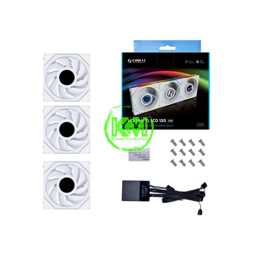 LIAN LI UNI FAN TL LCD WIRELESS 120 TRIPLE BLACKWHITE NP FAN CASING - Image 3