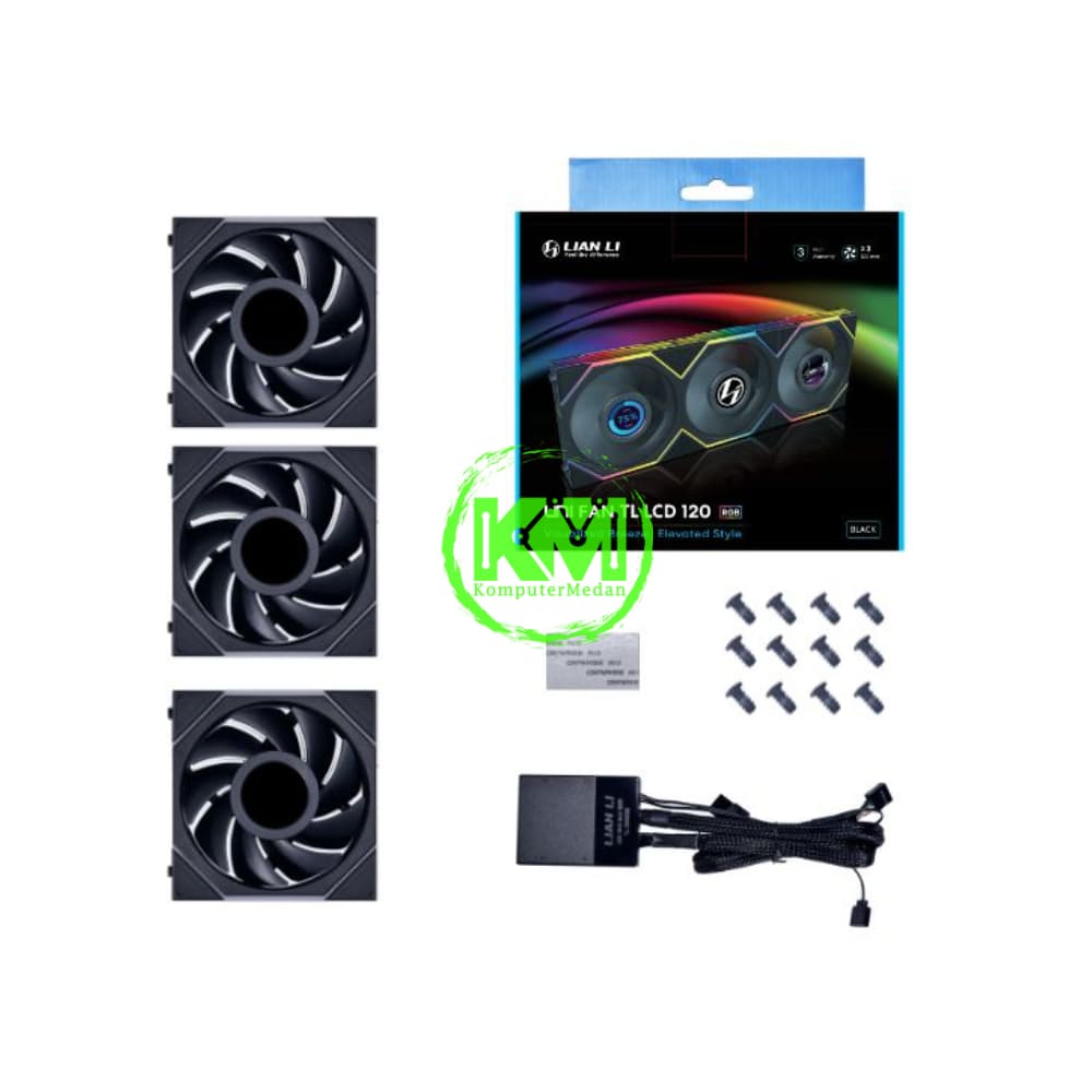 LIAN LI UNI FAN TL LCD WIRELESS 120 TRIPLE BLACKWHITE NP FAN CASING - Image 2