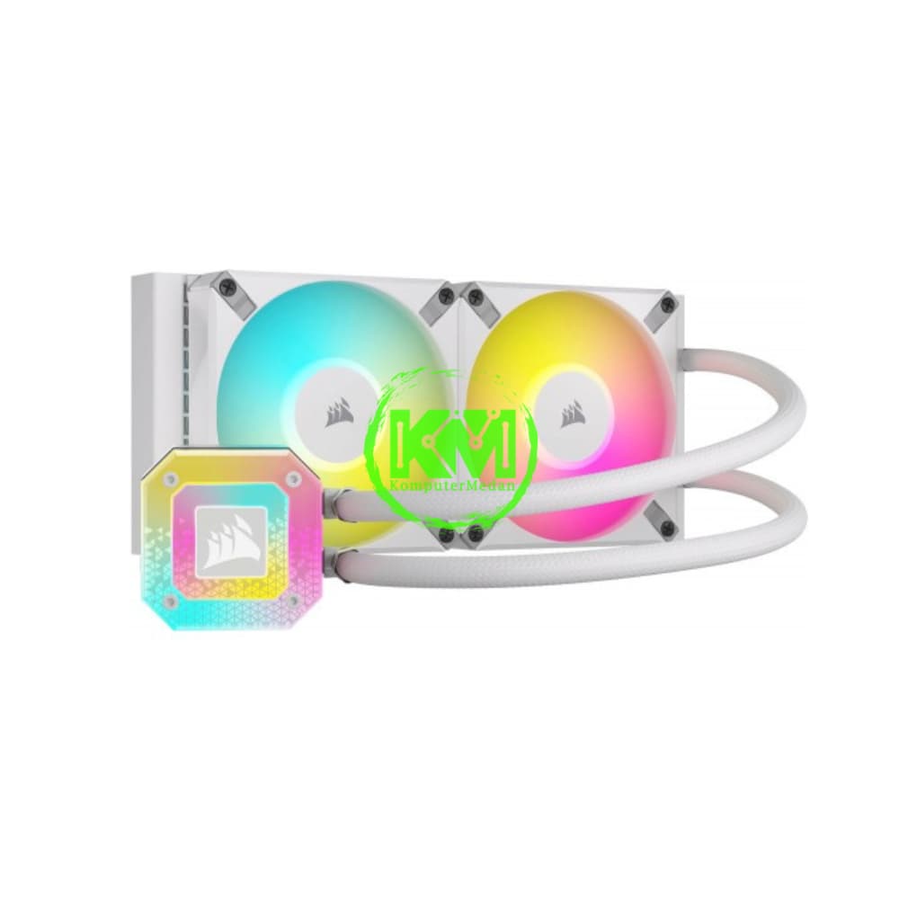 CORSAIR ICUE H100I ELITE CAPELLIX XT WHITE 240MM FAN PROCESSOR - Image 1