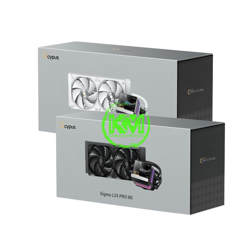 OCYPUS SIGMA L24 PRO ARGB 240MM DISPLAY LCD BLACK WHITE FAN PROCESSOR - Image 1
