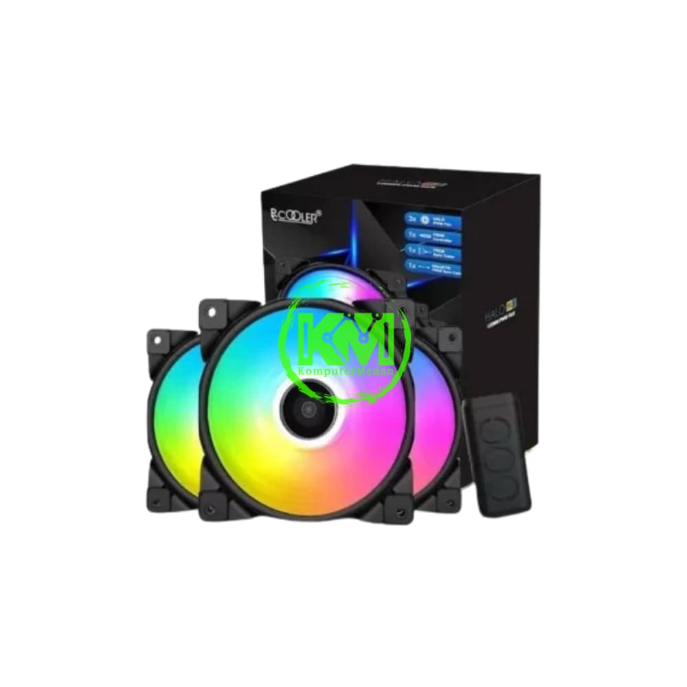 PCCOOLER HALO RGB BLACK 3IN1 FAN CASING