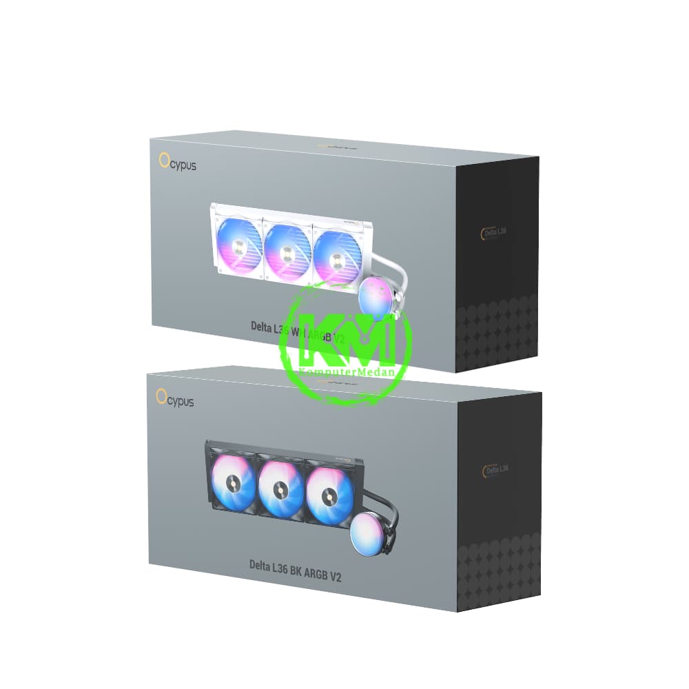 OCYPUS DELTA L36 ARGB V2 360MM BLACK WHITE FAN PROCESSOR
