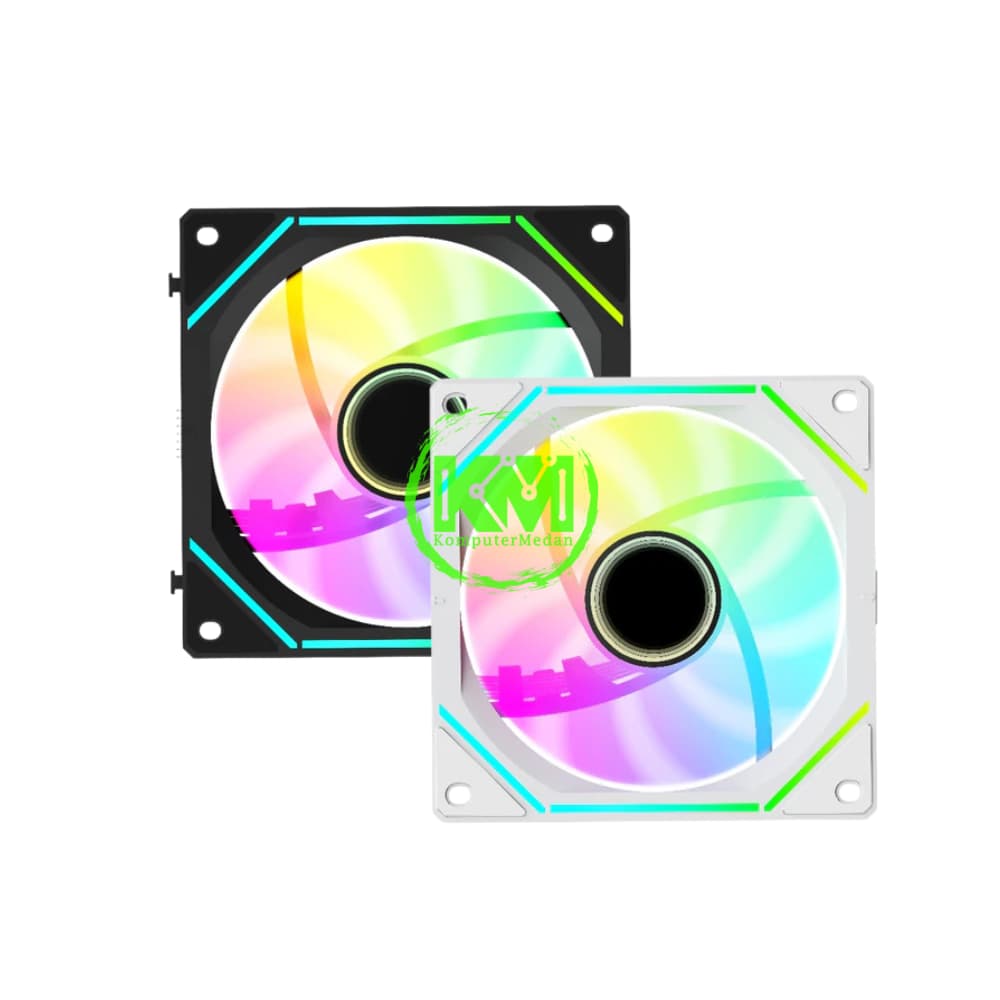 OCYPUS GAMMA F12 UNI ARGB FAN CASE 3IN1 BLACK WHITE FAN CASING - Image 3