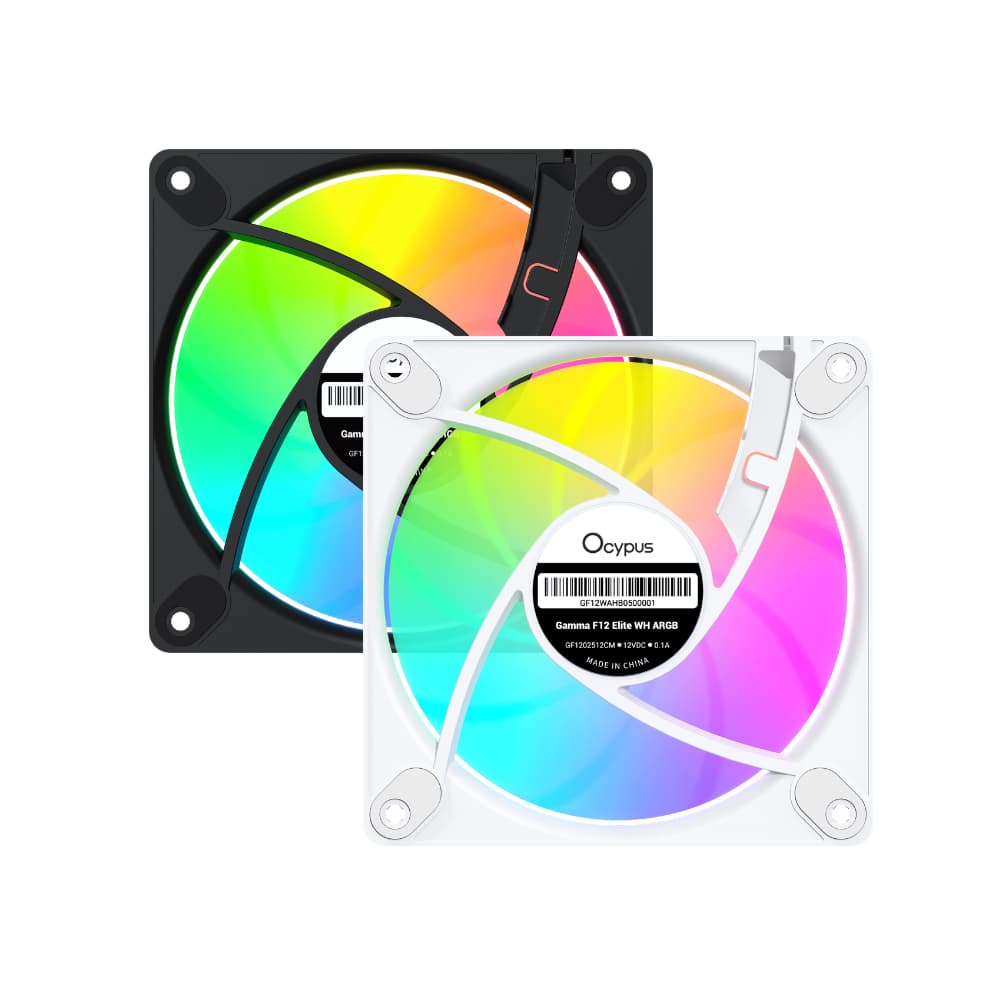 OCYPUS GAMMA F12 ARGB BLACK WHITE FAN CASING - Image 4