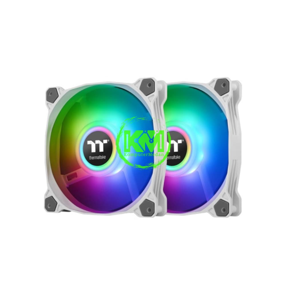 THERMALTAKE PURE DUO 12 ARGB SNOW 2 PACK FAN PROCESSOR