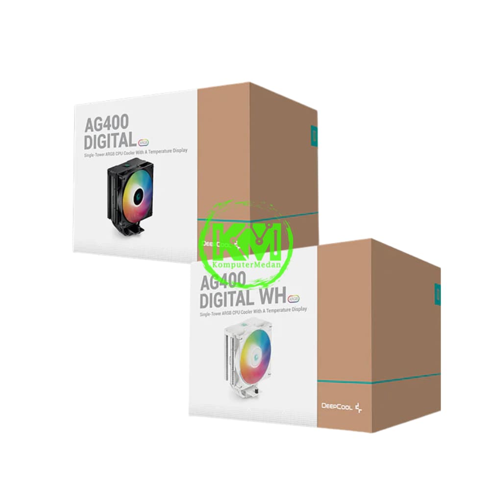 DEEPCOOL AG400 DIGITAL ARGB BLACK WHITE FAN PROCESSOR