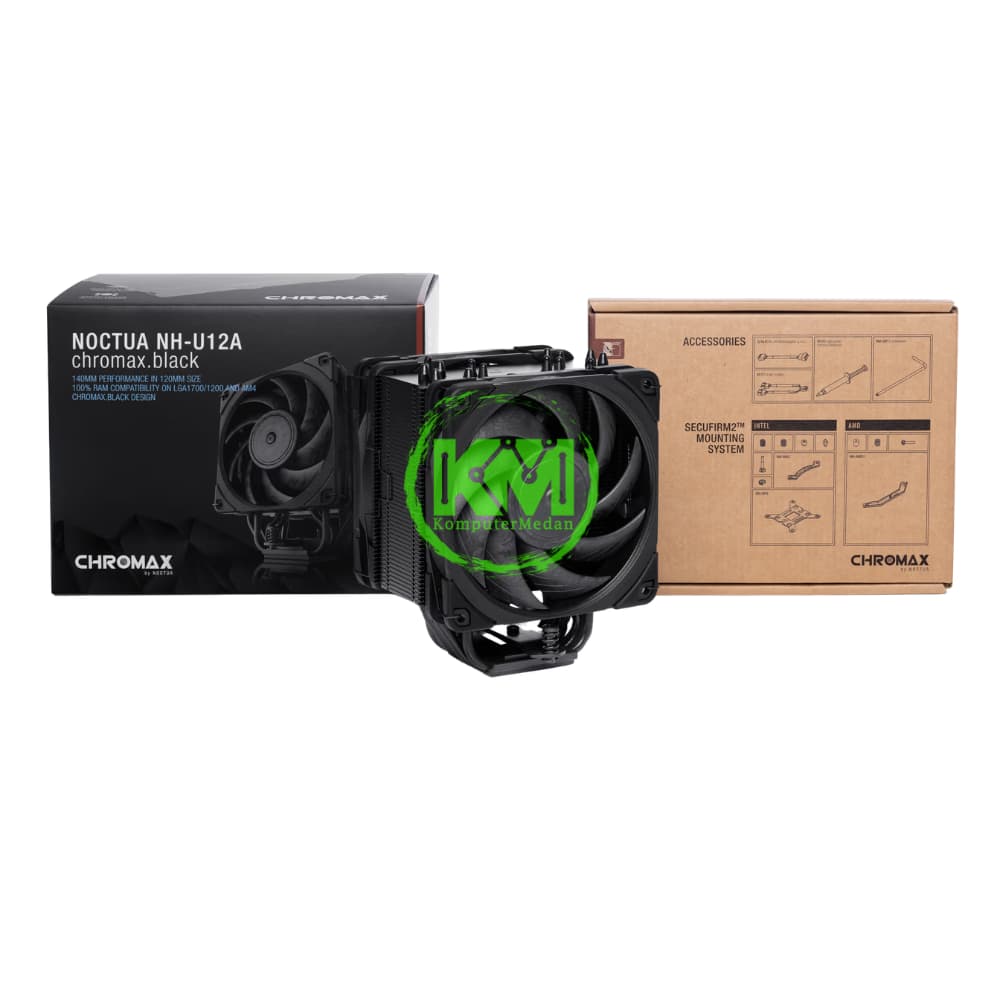 NOCTUA NH-U12A CHROMAX BLACK CPU COOLER - Image 1