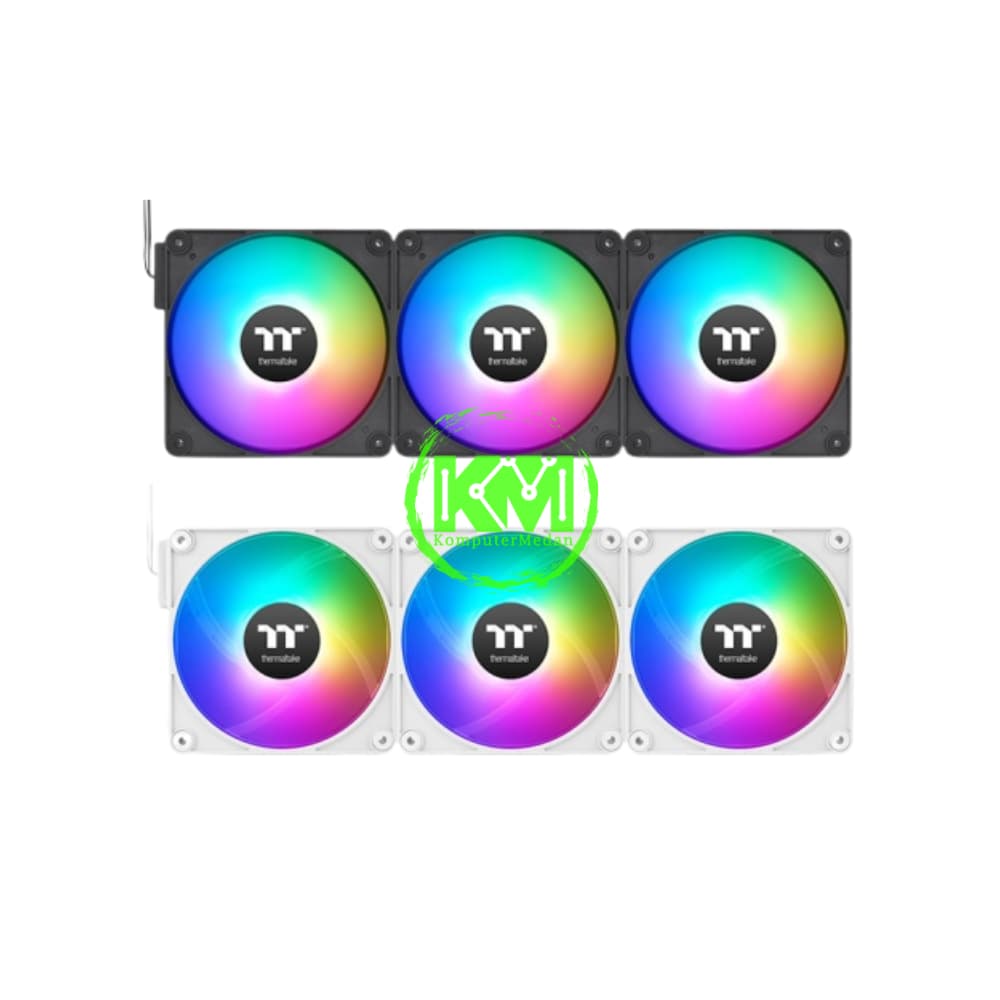 THERMALTAKE CT120 EX ARGB FAN 3 PACK BLACK WHITE FAN CASING - Image 3
