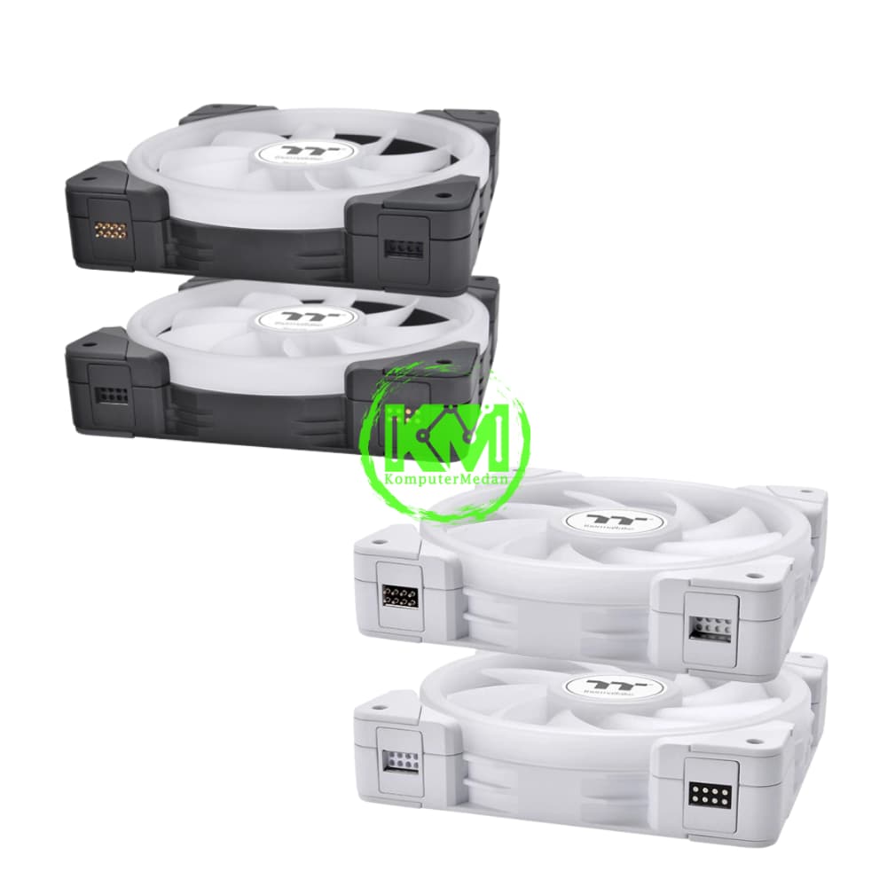 THERMALTAKE SWAFAN EX12 ARGB 3 PACK BLACK WHITE - Image 2