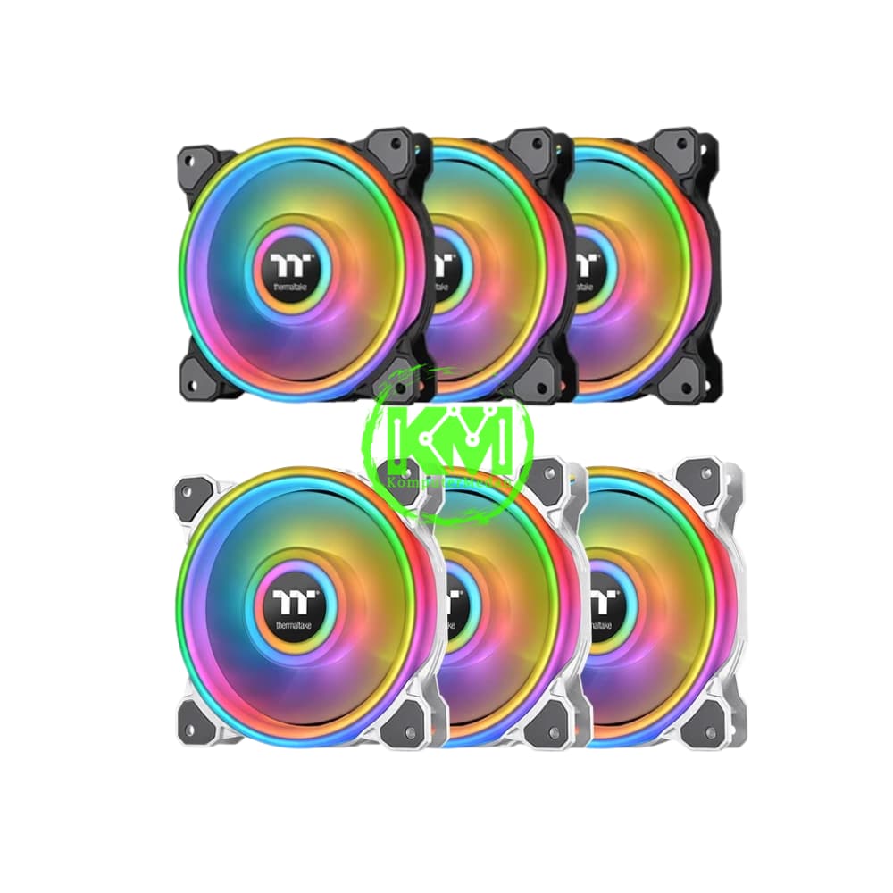 THERMALTAKE RING QUAD 12 RGB PREMIUM BLACK SNOW FAN PROCESSOR
