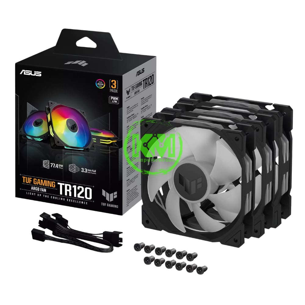 ASUS TUF TR120 REVERSE ARGB 3IN1 BLACK FAN CASING - Image 1