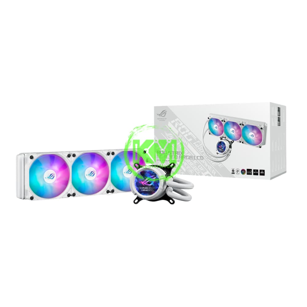 ASUS ROG STRIX LC III 360 ARGB LCD WHITE AIO LIQUID COOLER FAN