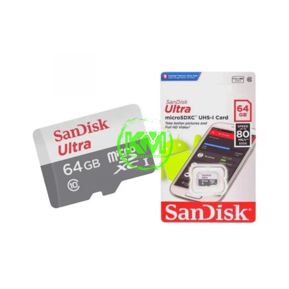SANDISK MICROSD CLASS 10 64GB 100MBPS MEMORY CARD