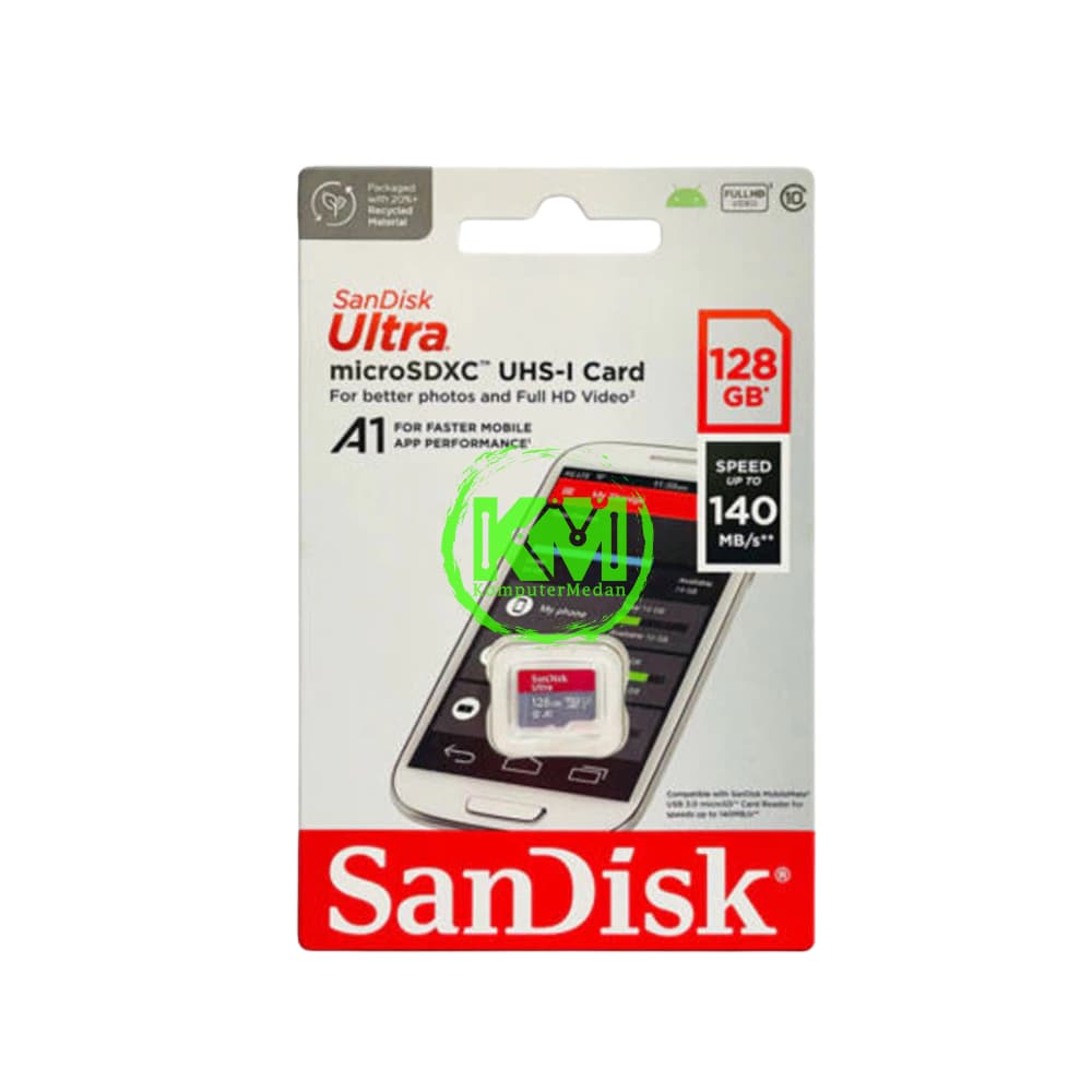SANDISK MICROSD CLASS 10 128GB MEMORY CARD
