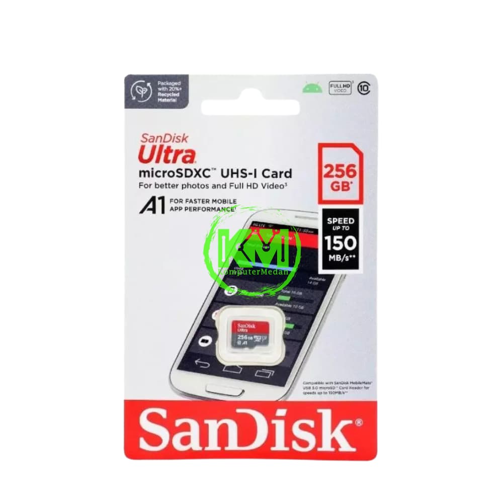 SANDISK MICROSD CLASS10 256GB MEMORY CARD - Image 1