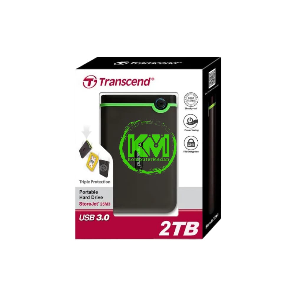 TRANSCEND STOREJET 2TB TS2TSJ25M3G EXTERNAL HDD - Image 1