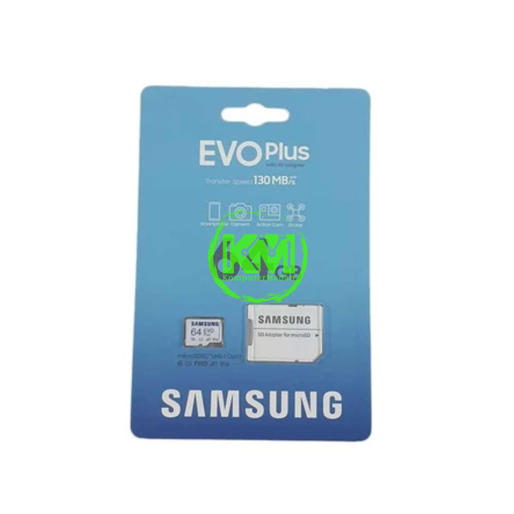 SAMSUNG MICROSD 64GB EVOPLUS 130MB MEMORY CARD - Image 1