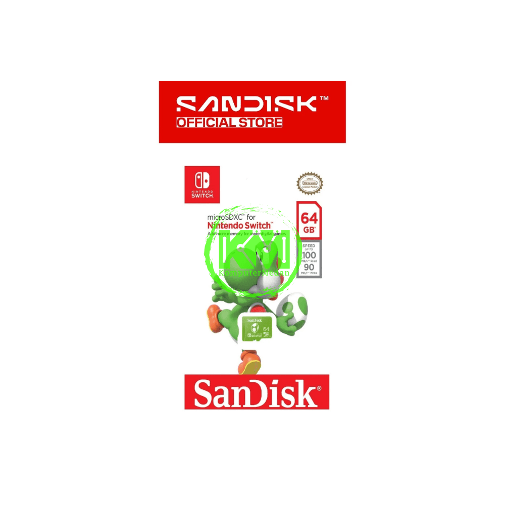 SANDISK MICROSD AND NINTENDO COBRANDED 64GB MEMORY CARD